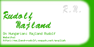 rudolf majland business card